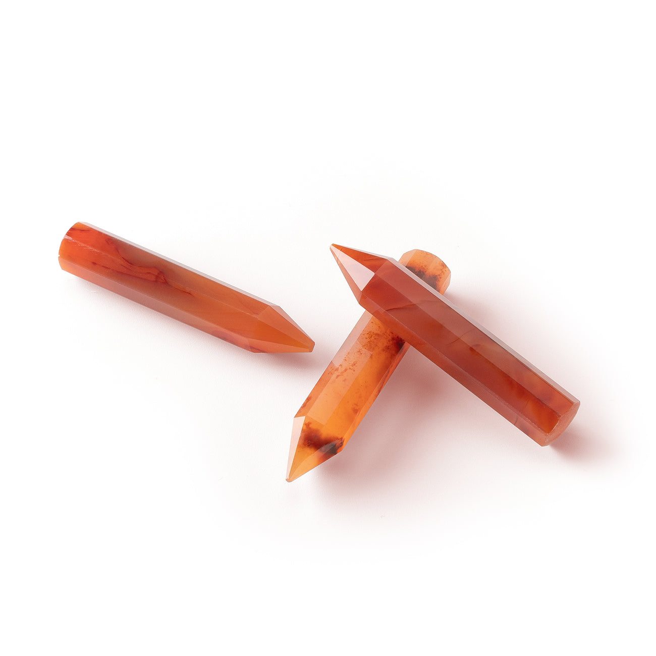 Naszyjnik z Karneolem – Srebro 925 pokryte platyną