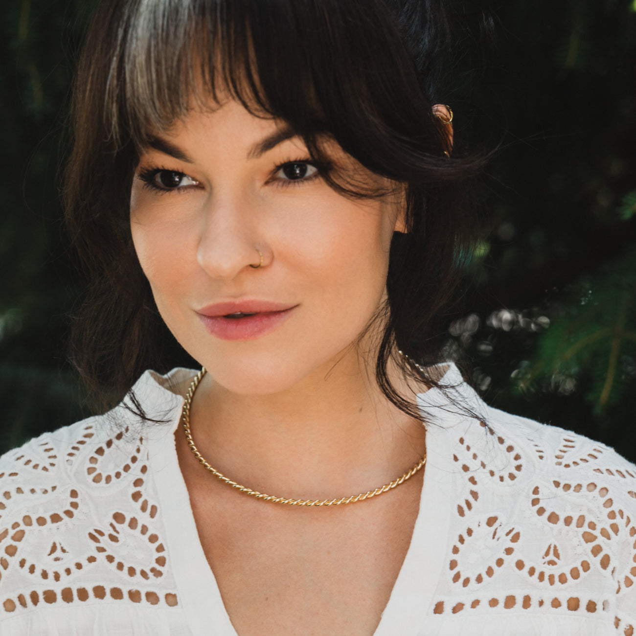 Miedziany naszyjnik tensorowy w kolorze złotym - Kubit Zaginiony (177 MHz)