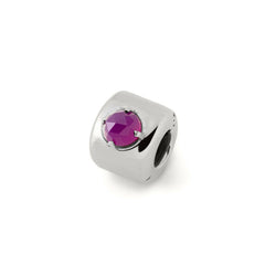 <tc>Charms</tc> with purple agate Silver – Enhances intuition and creativity - 925 sterling silver