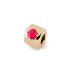 <tc>Charms</tc> with light fuchsia agate Gold-plated – Adds energy, courage, and passion - 925 silver