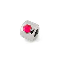 <tc>Charms</tc> with light fuchsia agate Silver – Adds energy, courage, and passion - 925 sterling silver