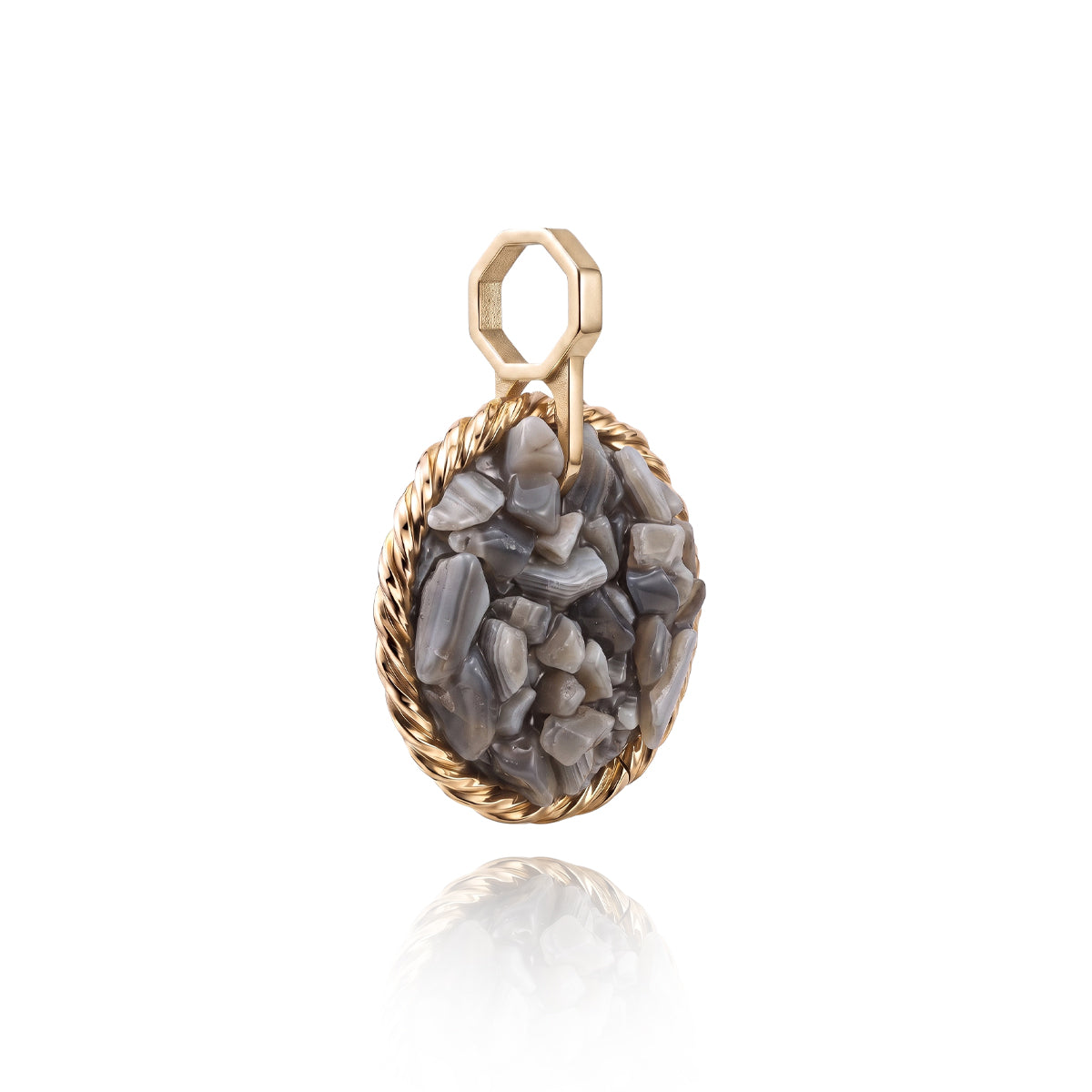 Amulet tensorowy z Onyksem - Srebro 925 pozłacane