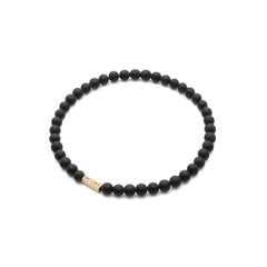 Bracelet with stones - Matte Tourmaline 4mm