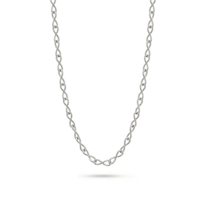 Łańcuszek tensorowy nieskończoności - Infinity 8 - Srebro 925 pokryte platyną