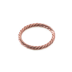 Copper tensor ring in rose gold color - Protective amulet