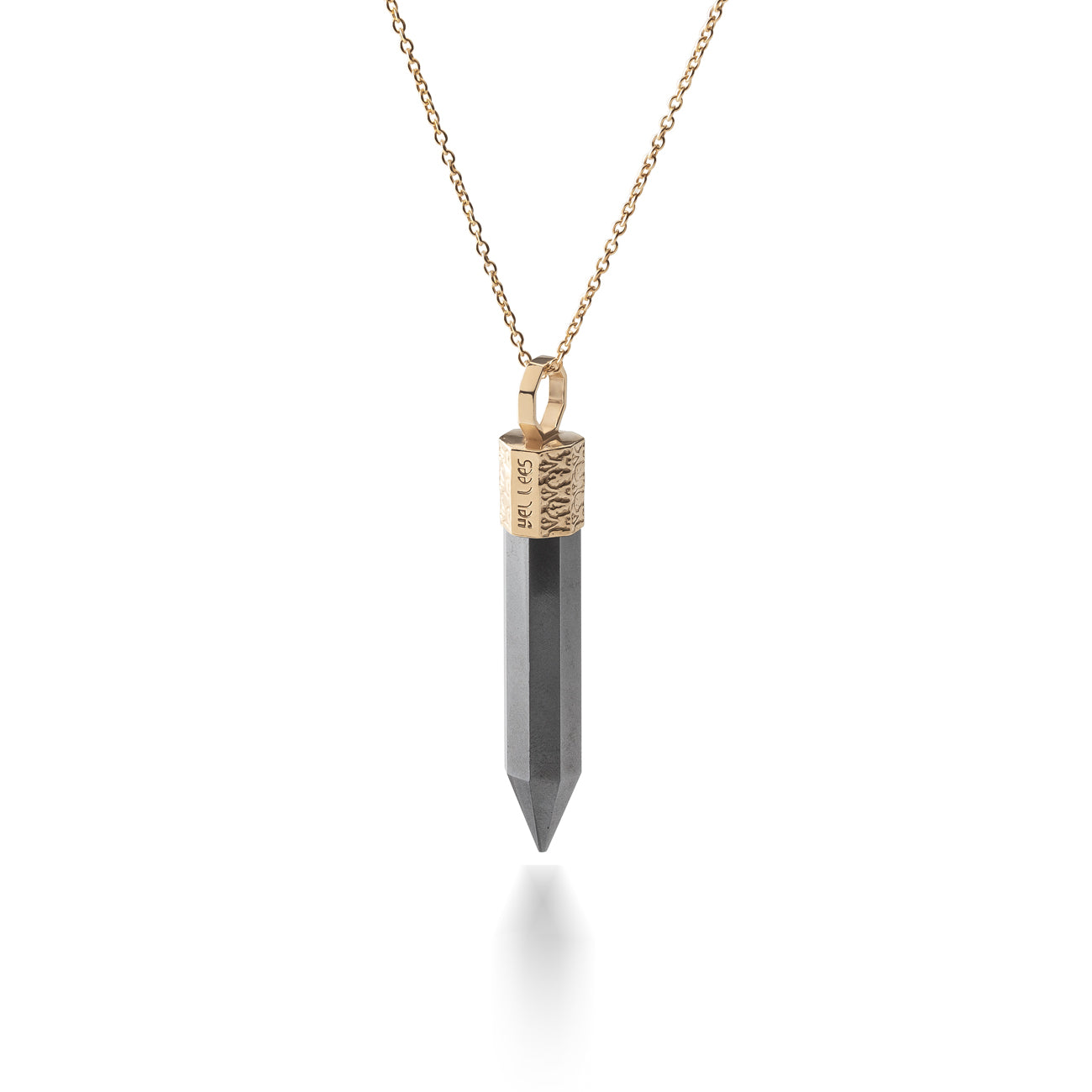 Naszyjnik z Czarnym Turmalinem – Srebro 925 pozłacane