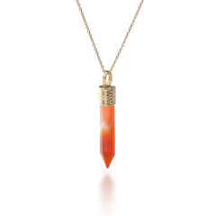 Naszyjnik z Karneolem – Srebro 925 pozłacane