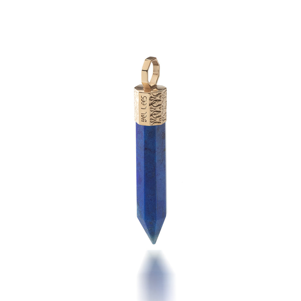 Zawieszka z Lapis Lazuli – Mosiądz pozłacany