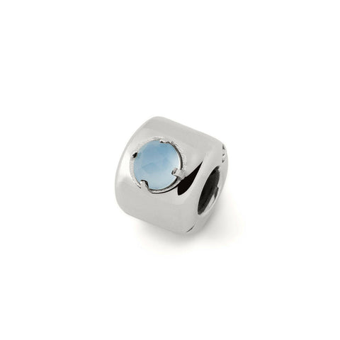 Charms z niebieskim agatem Srebrny – Przynosi spokój, ochronę i ukojenie - srebro pr. 925