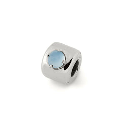 <tc>Charms</tc> with blue agate Silver – Brings peace, protection, and comfort - 925 sterling silver