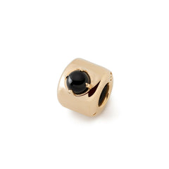 Onyx Charm Gold Plated - Strength, Stability and Protection - Brass