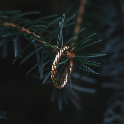 Srebrny pierścionek tensorowy pokryty złotem - Srebro 925