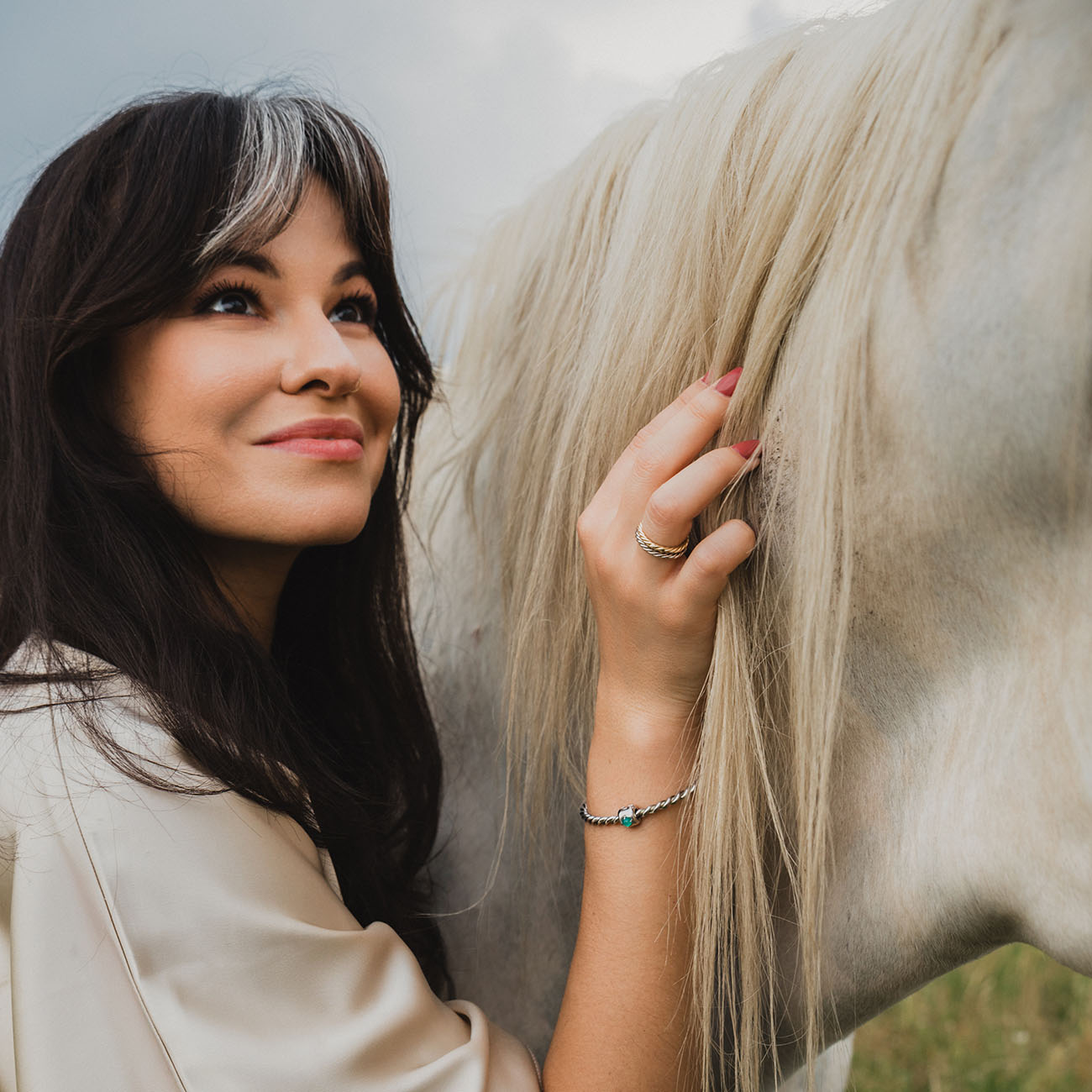 Miedziany pierścionek tensorowy w kolorze srebrnym - Amulet ochronny