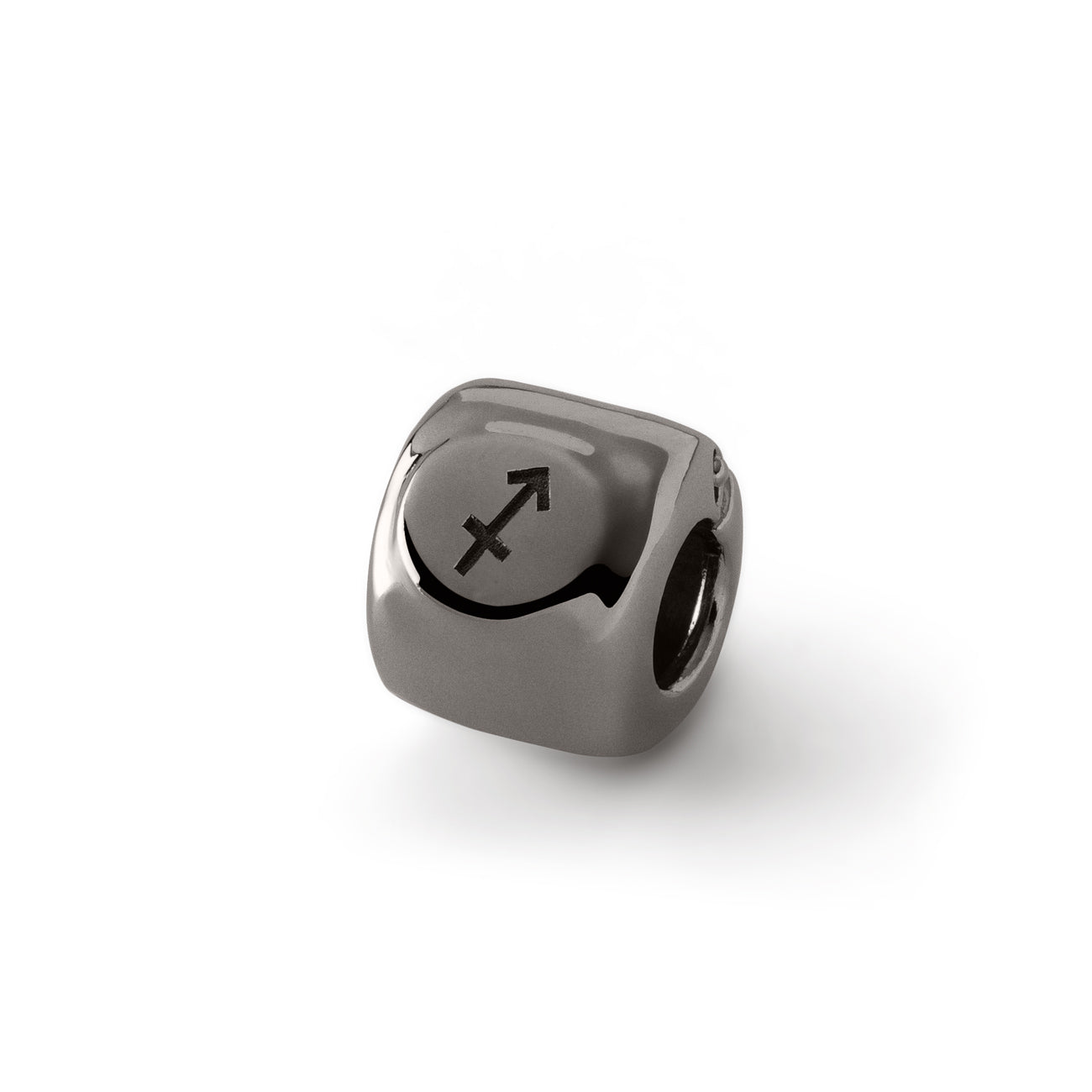 Charms ze znakiem zodiaku Strzelec (♐︎) Czarny - srebro pr. 925