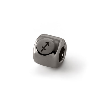 Charms ze znakiem zodiaku Strzelec (♐︎) Czarny - srebro pr. 925