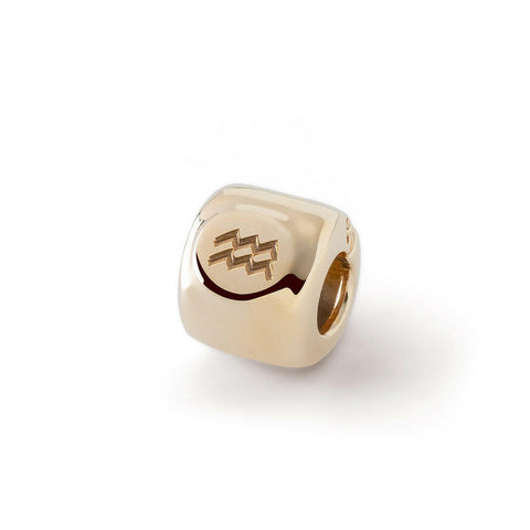 Charms ze znakiem zodiaku Wodnik (♒︎) Pozłacany - srebro pr. 925