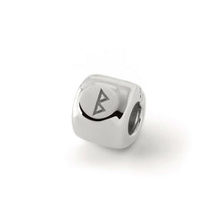 Charms z runą Berkana (ᛒ) – amulet wzrostu i odrodzenia – Brąz pokryty platyną